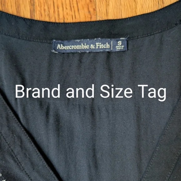 Abercrombie & Fitch Black Embroidery Knee-Length Dress in Small - Picture 13 of 15